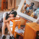 桜桃喵《画室少女》主题写真：17张全套美图