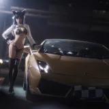 抱走莫子《车女郎》主题写真：22张全套美图