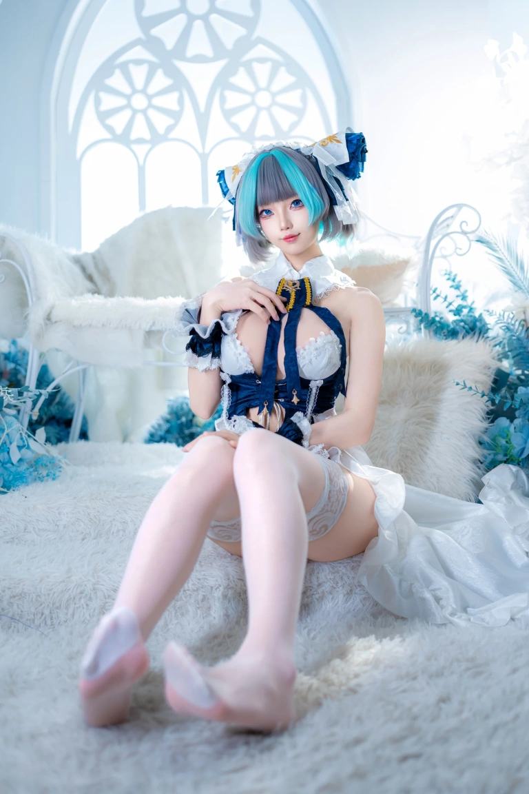 狐玖玖《柴郡睡衣》主题写真：32张全套美图