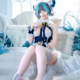 狐玖玖《柴郡睡衣》主题写真：32张全套美图