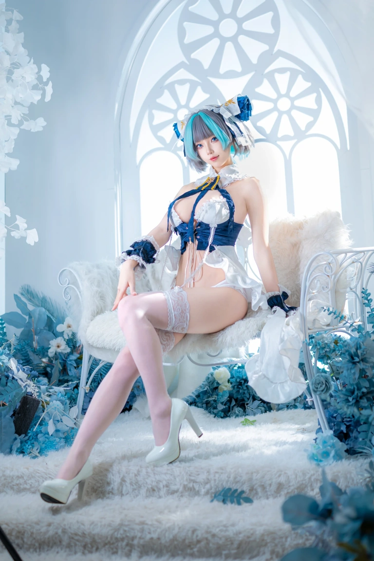 狐玖玖《柴郡睡衣》主题写真：32张全套美图