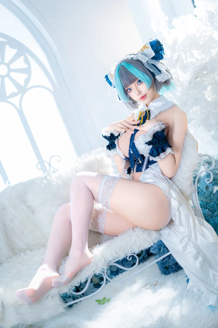 狐玖玖《柴郡睡衣》主题写真：32张全套美图