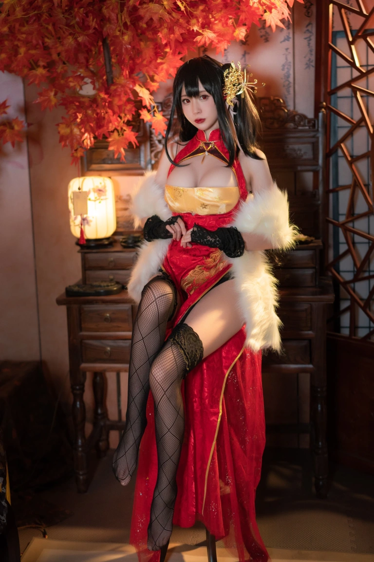 西园寺南歌《大凤 旗袍》主题写真：35张全套美图