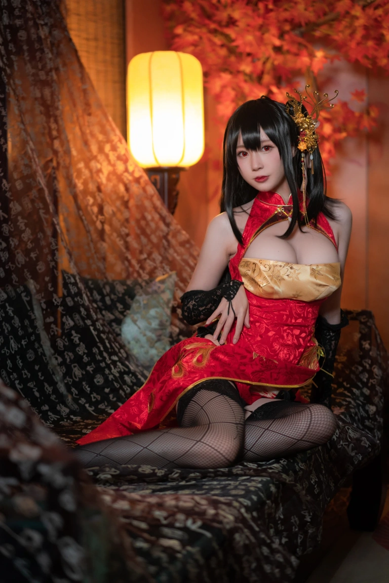西园寺南歌《大凤 旗袍》主题写真：35张全套美图