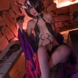 可可老师《酒吞温泉》主题写真：51张全套美图