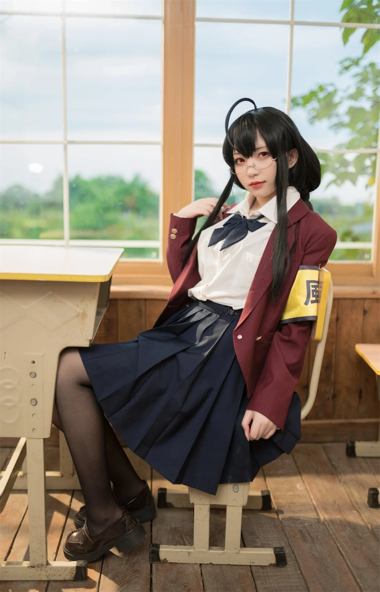 花铃《大凤jk放学后风纪委员》主题写真：71张全套美图
