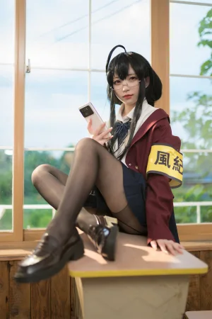 花铃《大凤jk放学后风纪委员》主题写真：71张全套美图