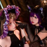 小和甜酒&橙风千雅《魔女猫咪》主题写真：118张全套美图