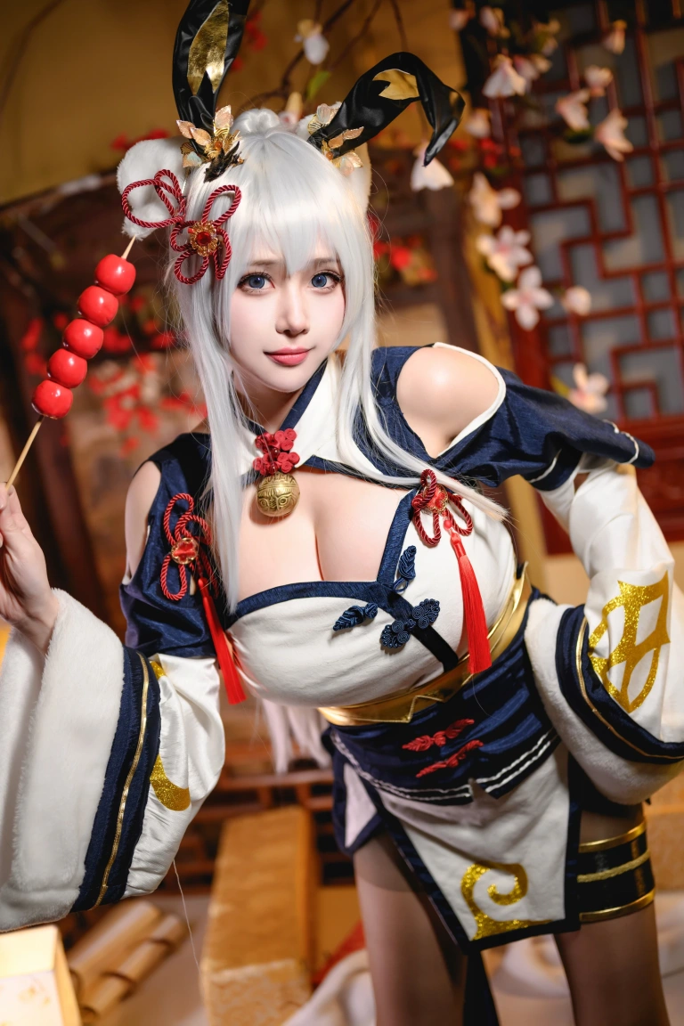 凛子酱《旗袍兔兔》主题写真：21张全套美图