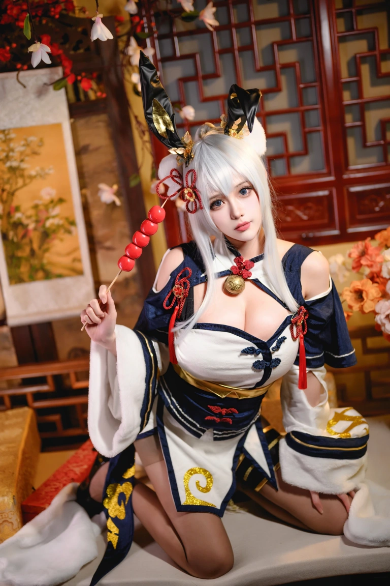 凛子酱《旗袍兔兔》主题写真：21张全套美图