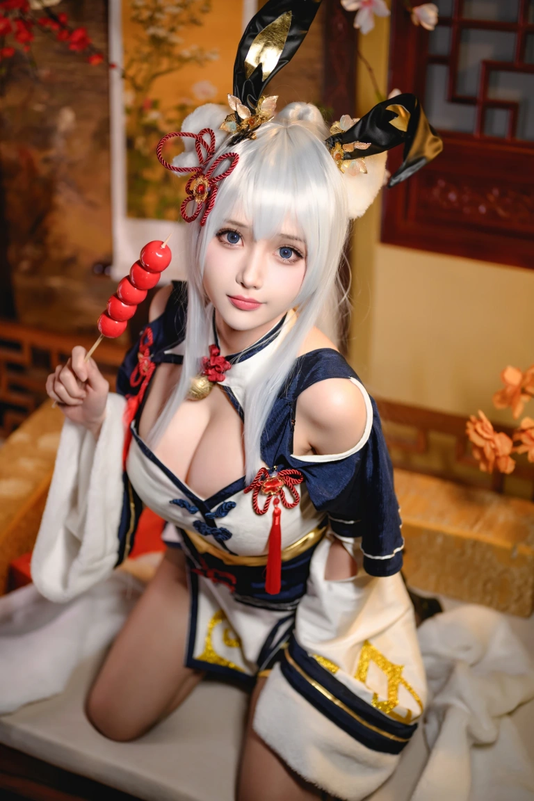 凛子酱《旗袍兔兔》主题写真：21张全套美图