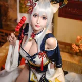 凛子酱《旗袍兔兔》主题写真：21张全套美图