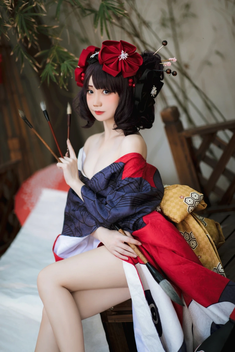 焖焖碳《葛饰阿荣》主题写真：22张全套美图