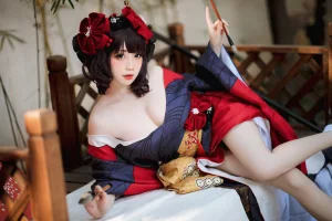 焖焖碳《葛饰阿荣》主题写真：22张全套美图