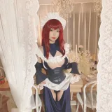一北亦北《斯卡哈同人女仆》主题写真：24张全套美图，含2个视频