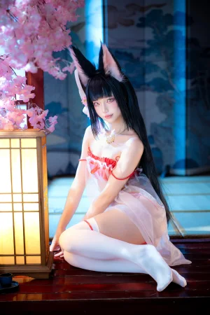 狐玖玖《碧蓝航线长门睡衣》主题写真：29张全套美图