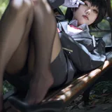 矢量鱼《蔚蓝档案 春日椿导游》主题写真：32张全套美图
