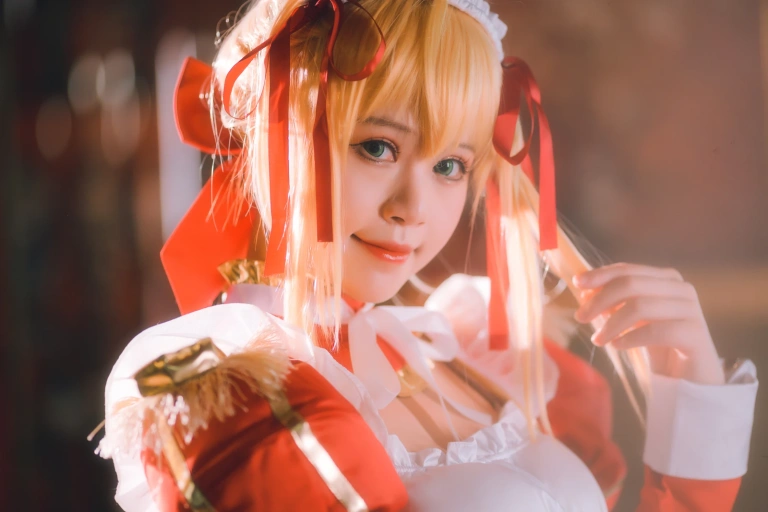 星黛鹿鹿《FGO 尼禄女仆》主题写真：34张全套美图