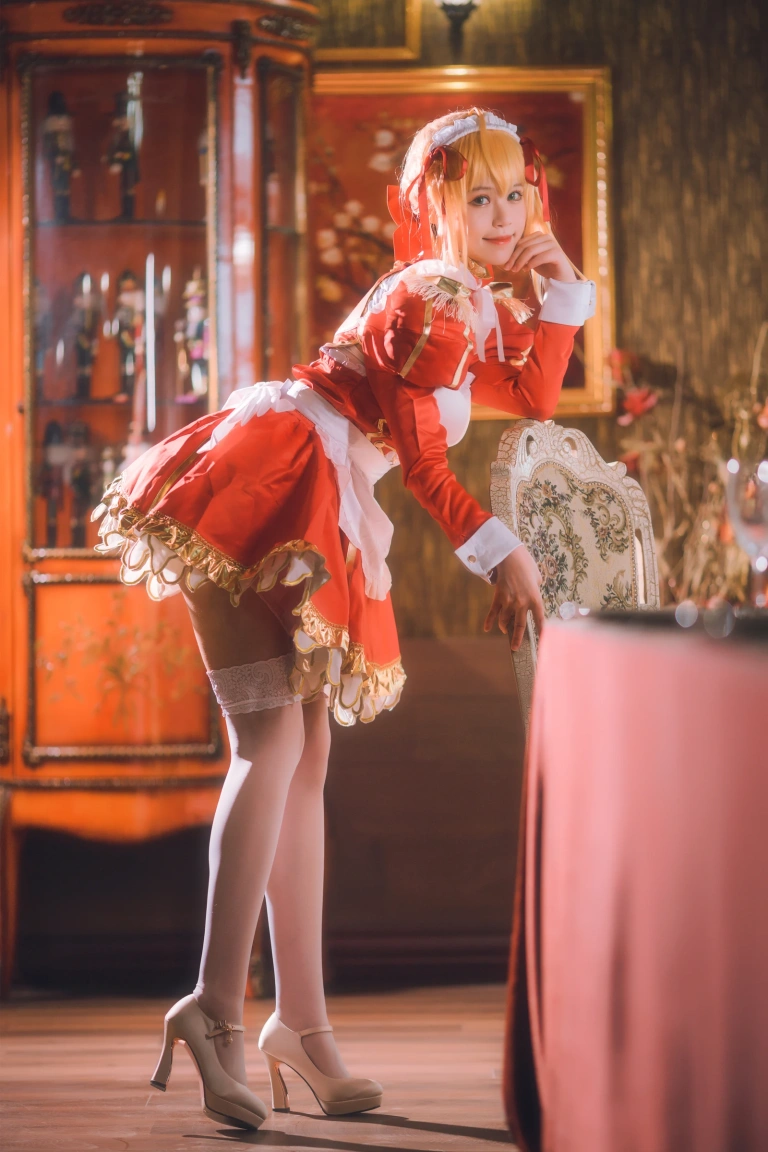 星黛鹿鹿《FGO 尼禄女仆》主题写真：34张全套美图