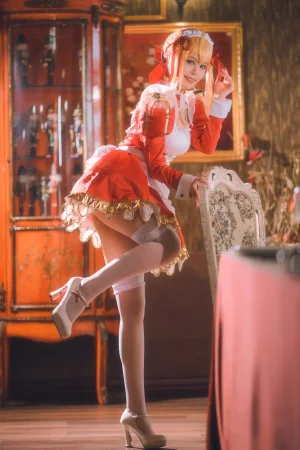 星黛鹿鹿《FGO 尼禄女仆》主题写真：34张全套美图