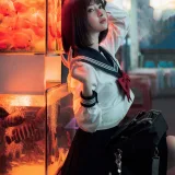 河豚抚子《金鱼jk》主题写真：25张全套美图
