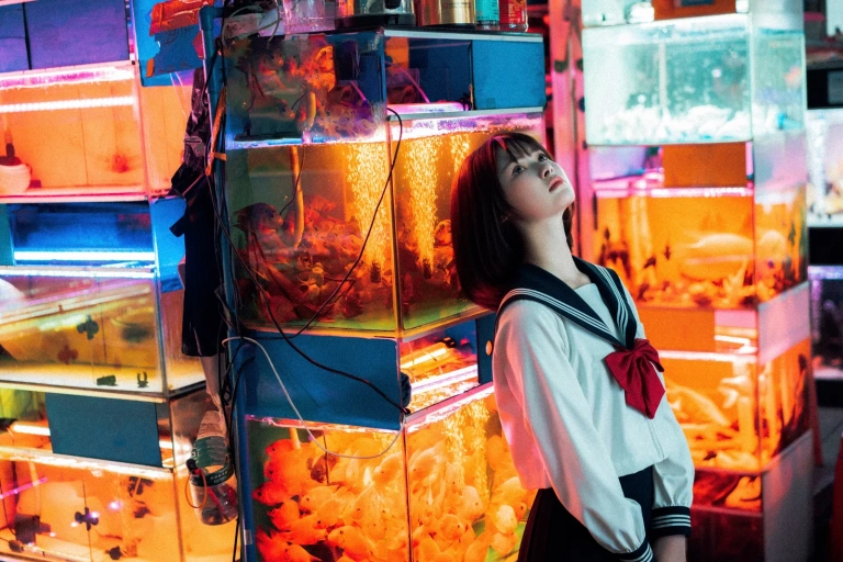 河豚抚子《金鱼jk》主题写真：25张全套美图