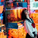 河豚抚子《金鱼jk》主题写真：25张全套美图