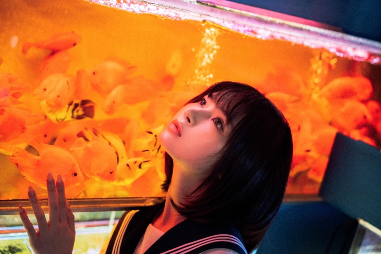 河豚抚子《金鱼jk》主题写真：25张全套美图