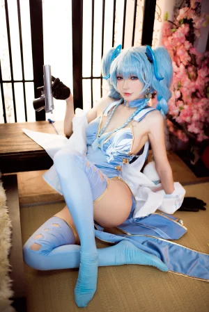 阿包也是兔娘《少女前线 PA15翠雀媚》主题写真：31张全套美图