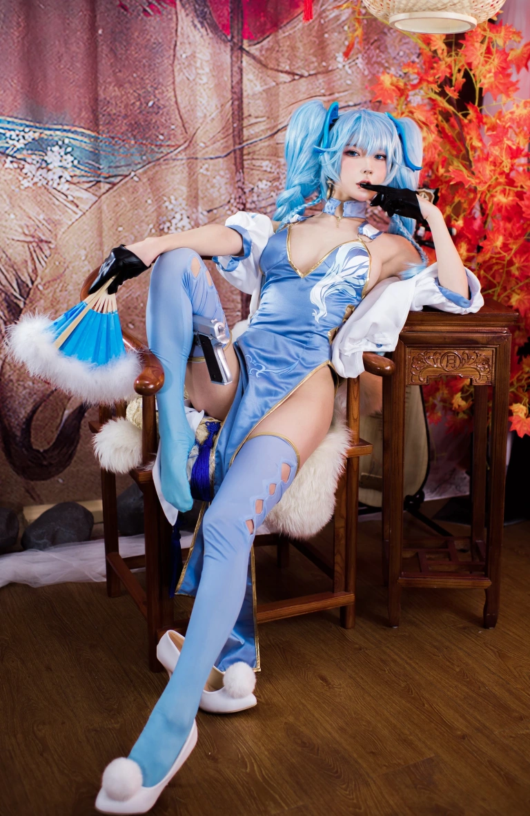 阿包也是兔娘《少女前线 PA15翠雀媚》主题写真：31张全套美图