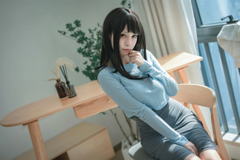 三無人型《吉他妹妹》主题写真：24张全套美图