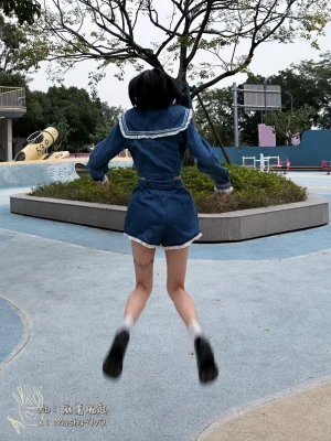 麻薯好吃《小水手》主题写真：27张全套美图