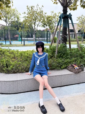 麻薯好吃《小水手》主题写真：27张全套美图