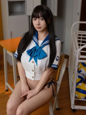 浅安安《放课后》主题写真：77张全套美图