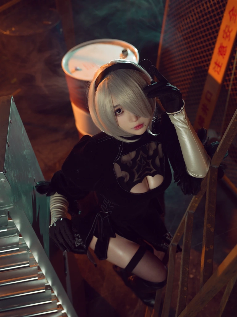 叉子宝宝《2B 尼尔机械纪元》主题写真：19张全套美图
