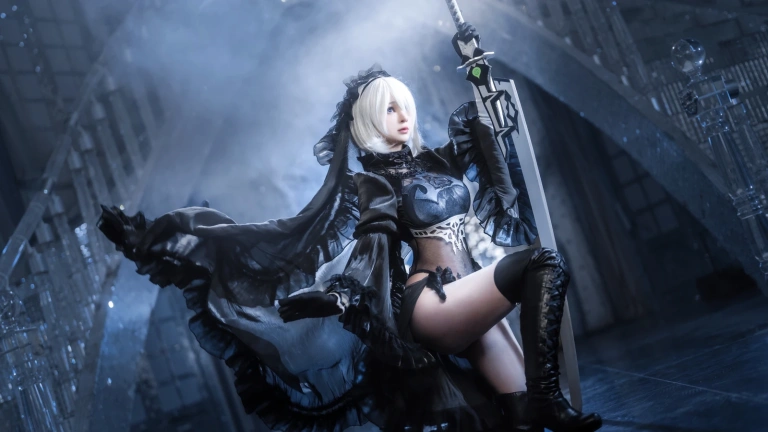 叉子宝宝《2B 尼尔机械纪元》主题写真：19张全套美图