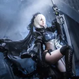 叉子宝宝《2B 尼尔机械纪元》主题写真：19张全套美图