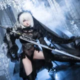 叉子宝宝《2B 尼尔机械纪元》主题写真：19张全套美图