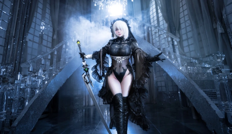 叉子宝宝《2B 尼尔机械纪元》主题写真：19张全套美图