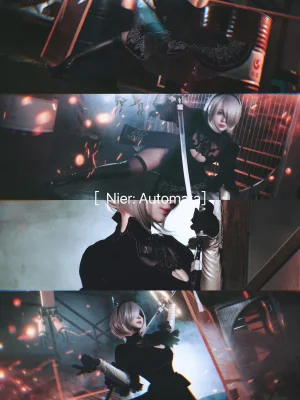 叉子宝宝《2B 尼尔机械纪元》主题写真：19张全套美图