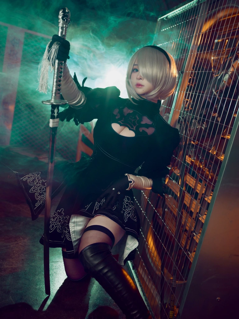 叉子宝宝《2B 尼尔机械纪元》主题写真：19张全套美图