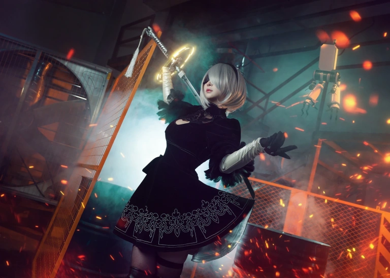 叉子宝宝《2B 尼尔机械纪元》主题写真：19张全套美图