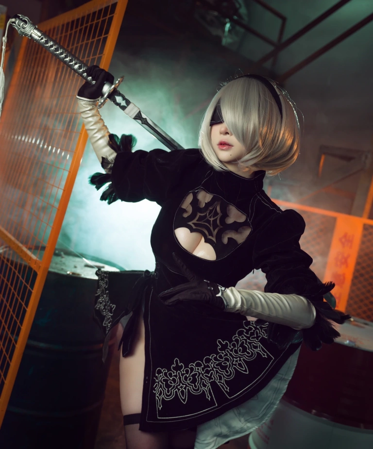 叉子宝宝《2B 尼尔机械纪元》主题写真：19张全套美图