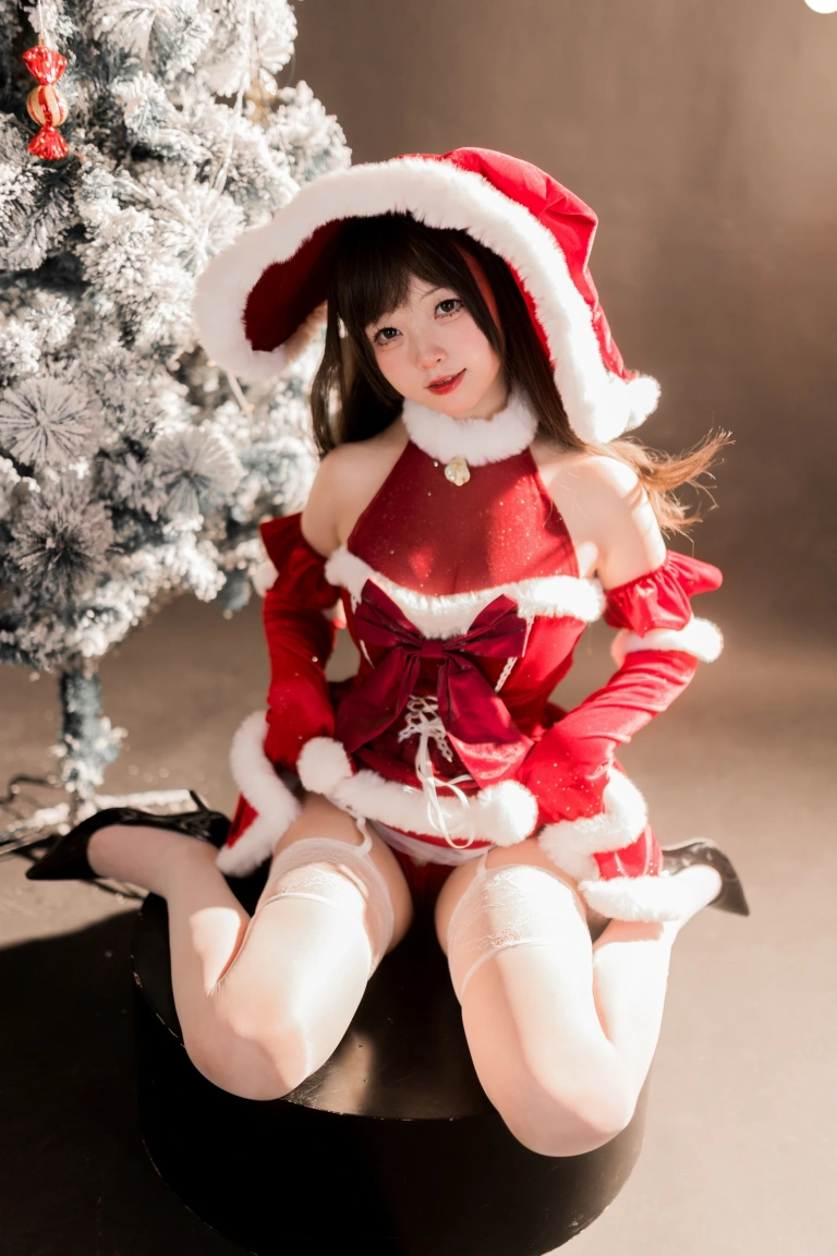 花铃《圣诞魔女》主题写真：81张全套美图