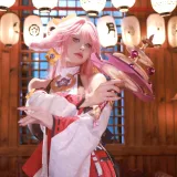 桜满三时《原神 八重神子》主题写真：89张全套美图