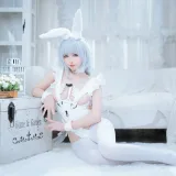 樱岛嗷一《恶毒懒懒的白兔》主题写真：19张全套美图