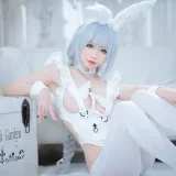 樱岛嗷一《恶毒懒懒的白兔》主题写真：19张全套美图