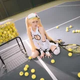 阿包也是兔娘《贝奇网球服》主题写真：21张全套美图