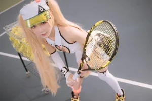 阿包也是兔娘《贝奇网球服》主题写真：21张全套美图