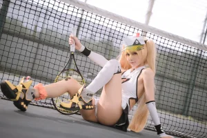 阿包也是兔娘《贝奇网球服》主题写真：21张全套美图